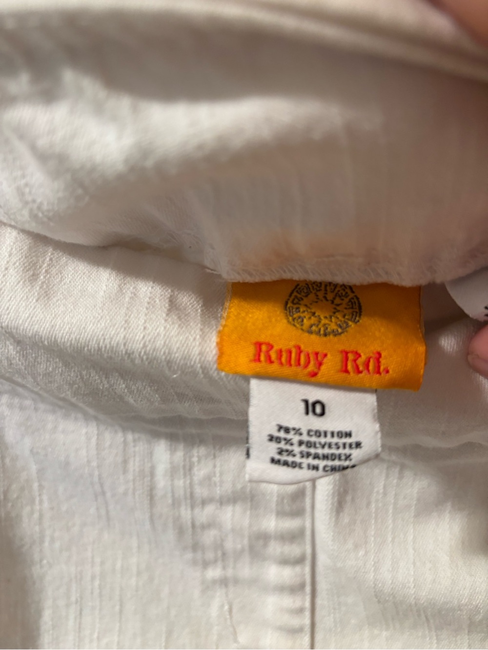 Ruby Rd. Cream Cropped Straight Pull-On Pants - Picture 3 of 4